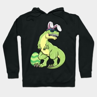 Cool dinosur as a easter bunny with a easter egg Hoodie